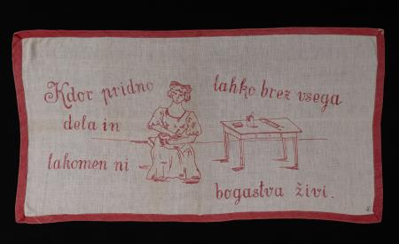 Kuhinjski prtiček, pred 2. sv. vojno, blago.